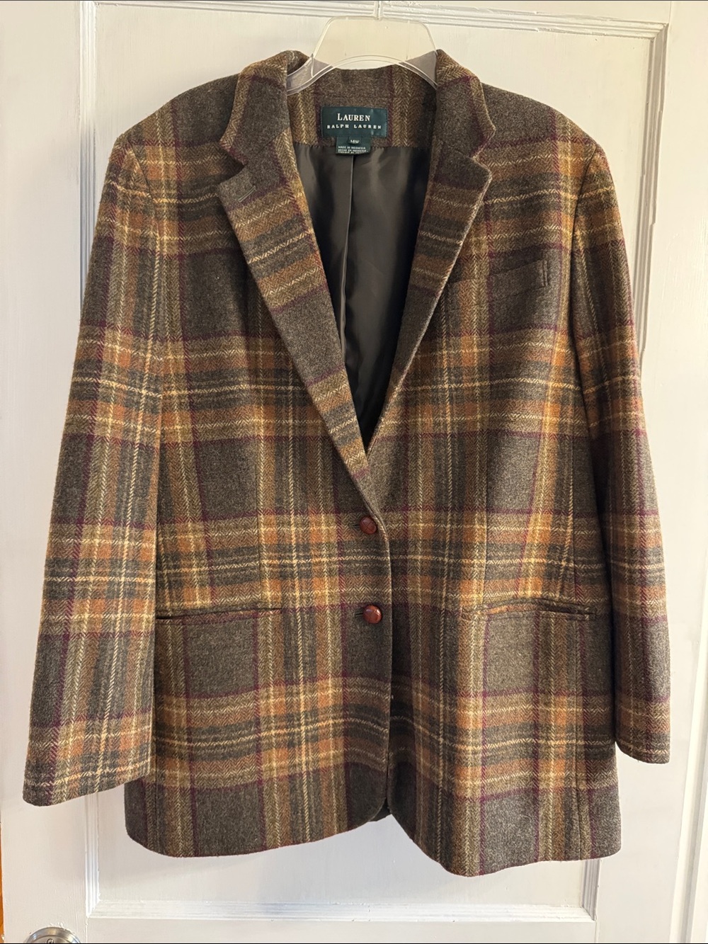 Lauren Ralph Lauren heritage plaid wool blazer